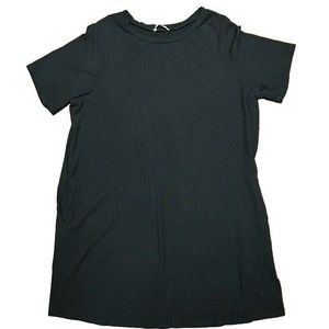 Reformation T Shirt Dress TENCEL Lyocell‎ 1X Black Ribbed Jersey